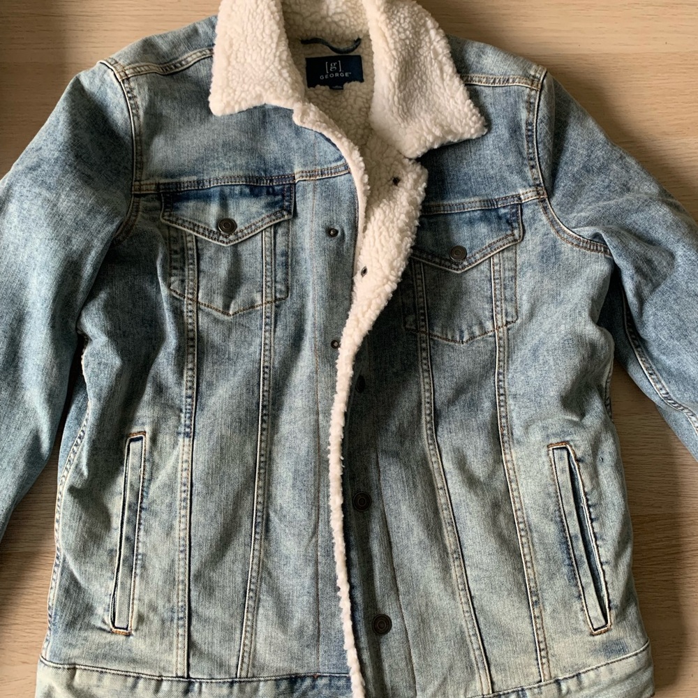 Men’s inner fleece jean jacket